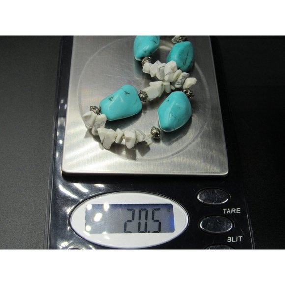 Blue And White Stone Expandable Bracelet Vintage Elegant Beautiful Everyday - Picture 5 of 5